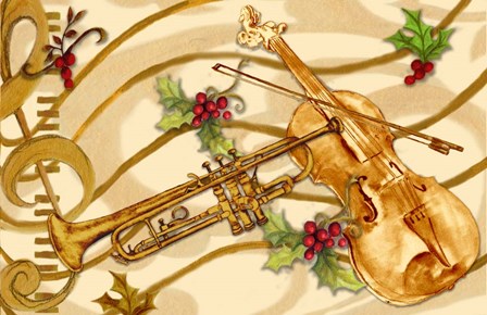 Christmas Music I by Janice Gaynor art print