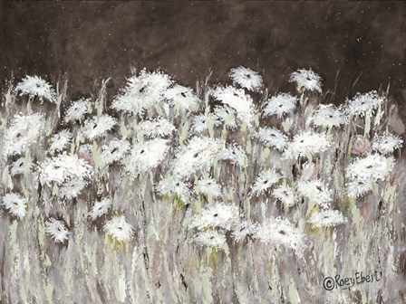 Field of Flowers on a Starry Night by Roey Ebert art print