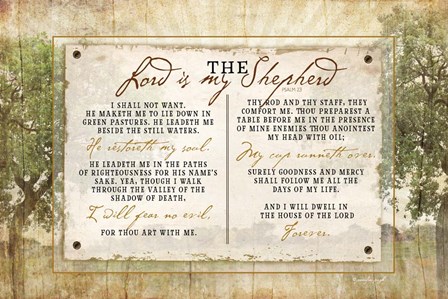 The Lord is My Shepherd by Jennifer Pugh art print