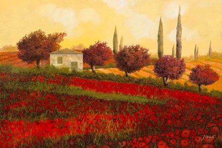 Papaveri Toscana II by Guido Borelli art print