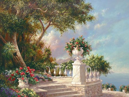 Balcony at Lake Como by Art Fronckowiak art print