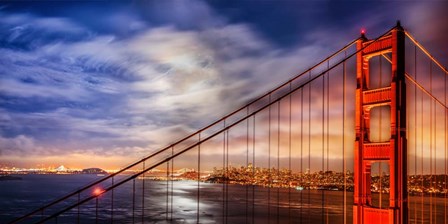 N. Tower Panorama - GG Bridge by John Gavrilis art print