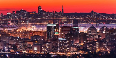 Oakland SF Twilight by Greg Linhares art print