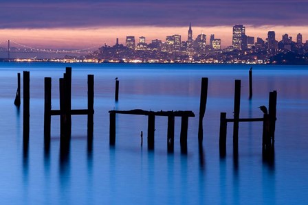 Bay Pilings - Sausalito by Jeffrey Murray art print