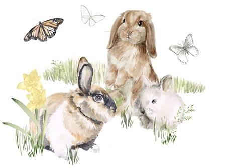 English Bunnies II by Jennifer Parker art print