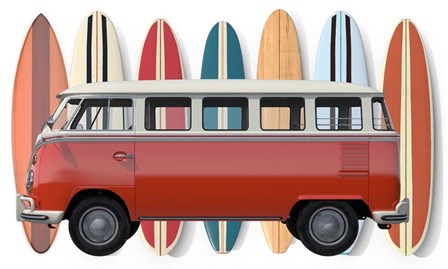 Surfer Van by Edward M. Fielding art print