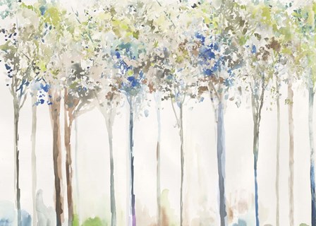 Indigo Ink Trees by Allison Pearce art print