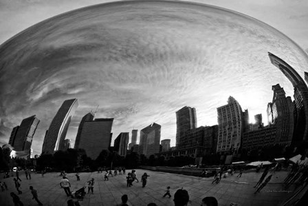 The Bean Chicago BW by Debra Van Swearingen art print