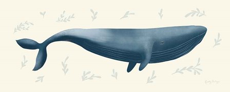 Ocean Life Whale by Becky Thorns art print