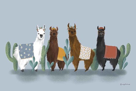 Delightful Alpacas V by Becky Thorns art print