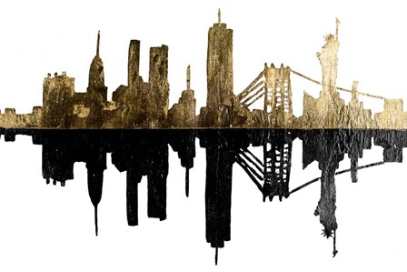 Contemporary NY Gold by Patricia Pinto art print