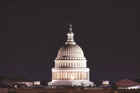 US Capital at Night by Lori Deiter art print