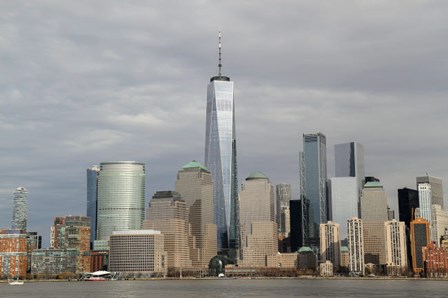 One World Trade Center And Other Manhattan Skyscrapers Seen From Jersey City, NJ by Susan Pease / Danita Delimont art print