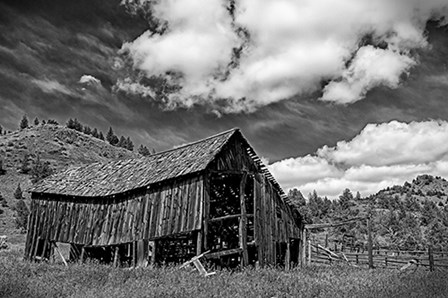 Old Barn &amp; Corral by Larry McFerrin art print