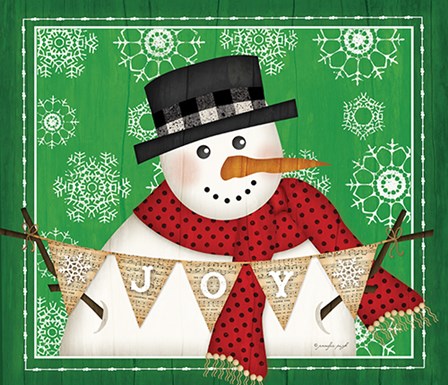 Joy Snowman by Jennifer Pugh art print