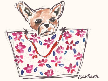 Getal the Grumpy French Bull Dog by Kait Roberts art print