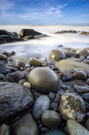 Sunrise On Coast Beach And Rocks by Jaynes Gallery / Danita Delimont art print