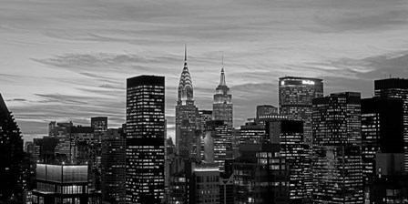 Midtown Manhattan BW by Richard Berenholtz art print