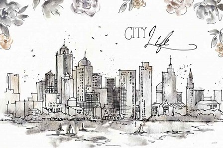 Skyline Sketches III by Anne Tavoletti art print