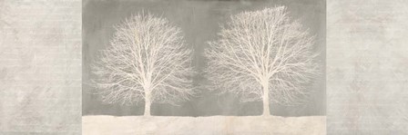 Trees on Grey panel by Alessio Aprile art print