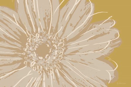 Flower Pop Sketch X-Yellow BG by Marie-Elaine Cusson art print