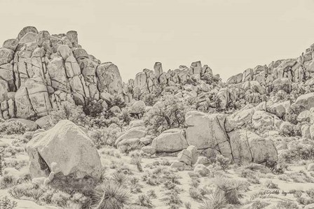 Joshua Tree V Neutral by Elizabeth Urquhart art print