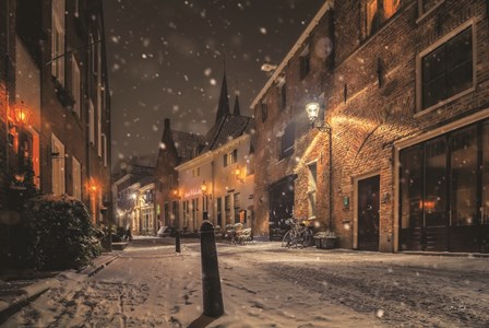 Nighttime City Street 3 by Martin Podt art print