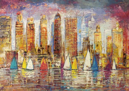 Vele a New York by Luigi Florio art print