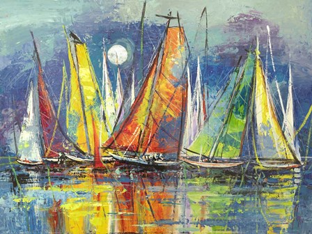 Regata Notturna by Luigi Florio art print