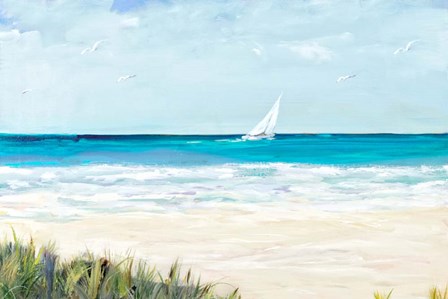 Coastal Sailing by Julie DeRice art print