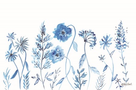 Wildflowers in Blue by Roey Ebert art print