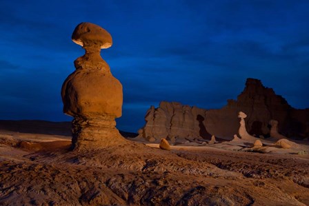 Mushroom Hoodoo Blue Hour by Royce Bair art print