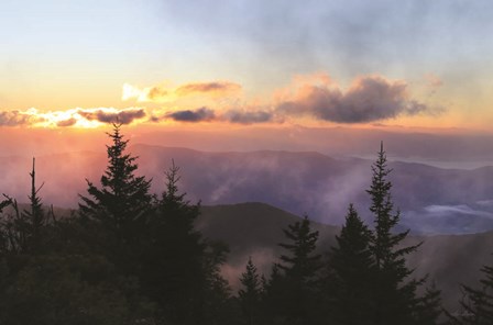 Foggy Mountain Sunrise by Lori Deiter art print