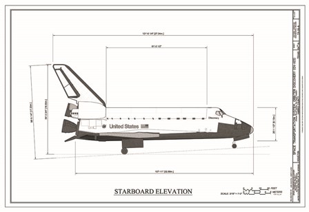 Discovery Starboard Elevation by Stellar Design Studio art print