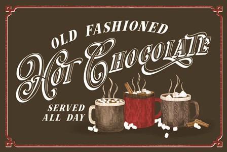 Hot Chocolate Season Landscape Brown III-Old Fashioned by Tara Reed art print