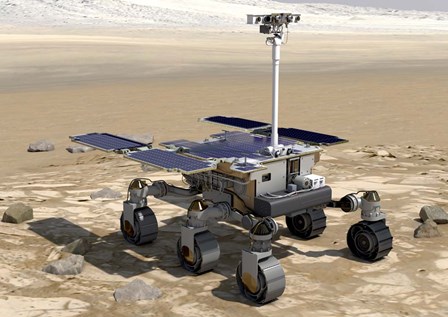 Artist&#39;s Concept of the Rosalind Franklin Exomars Rover On a Mars Landscape by Adrian Mann/Stocktrek Images art print