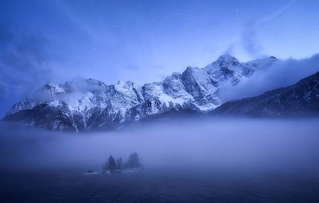 Misty Winter Evening by Daniel Gastager art print