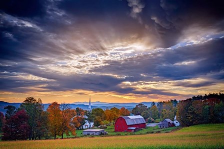 October Sky in Peacham by Rick Berk art print