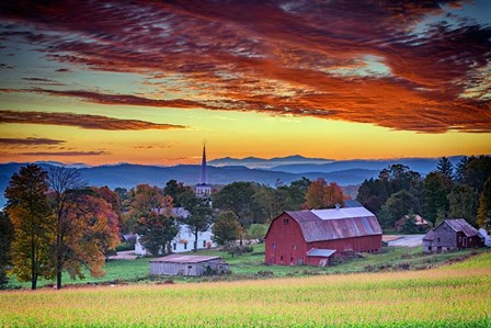 Dawn in Peacham, VT by Rick Berk art print