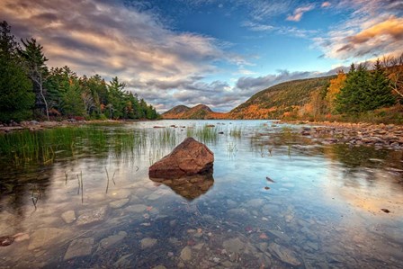 Autumn Dusk at Jordan Pond by Rick Berk art print