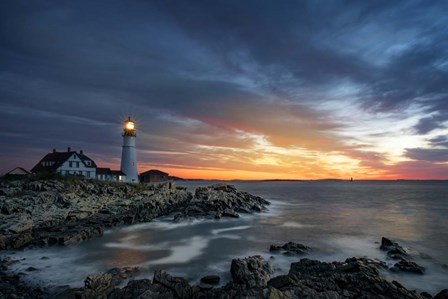 Autumn Dawn at Portland Head Light by Rick Berk art print