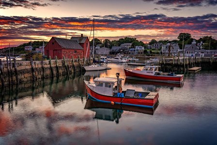 Sunrise in Rockport by Rick Berk art print