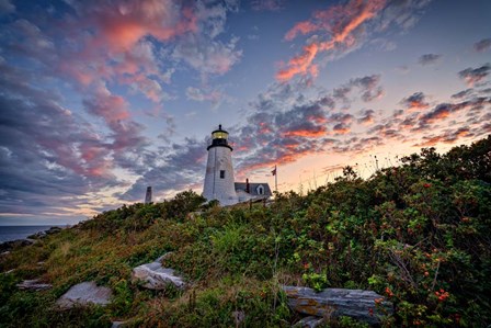 Red Skies At Pemaquid Point by Rick Berk art print