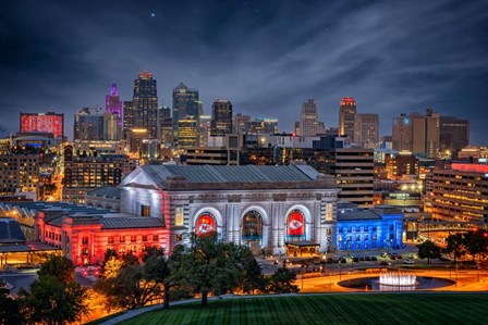 Kansas City at Night by Rick Berk art print