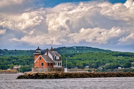 Cloudy Day at Rockland Breakwater by Rick Berk art print