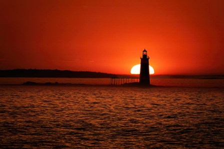 Sunrise at Ram Island Ledge by Rick Berk art print