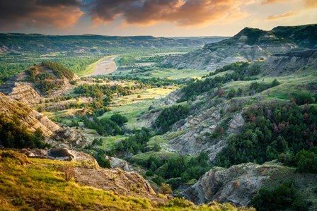 River Bend Overlook at Sunset by Rick Berk art print