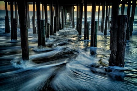 Under Kitty Hawk Pier by Rick Berk art print