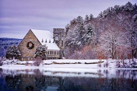 Winter at the Old Stone Church by Rick Berk art print