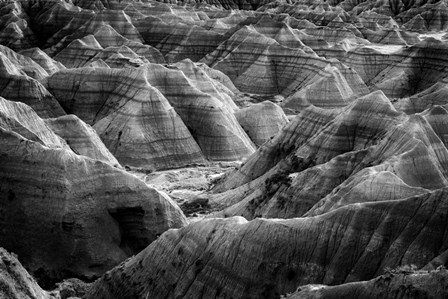 The Badlands Wall B&amp;W by Rick Berk art print